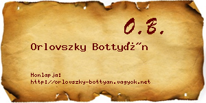 Orlovszky Bottyán névjegykártya